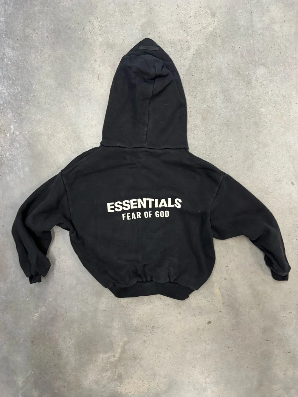 Fear of God Essentials Kids Black Logo Hoodie Size 4/5